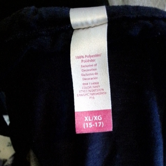 No Boundaries Navy and White Women's Top - Picture 3 of 6